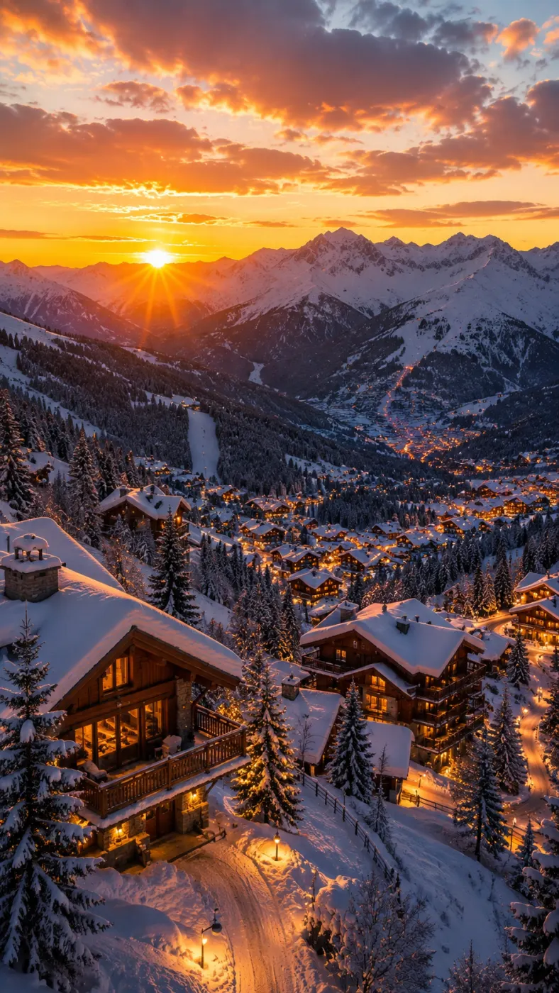 Courchevel — piste innevate delle Alpi Francesi