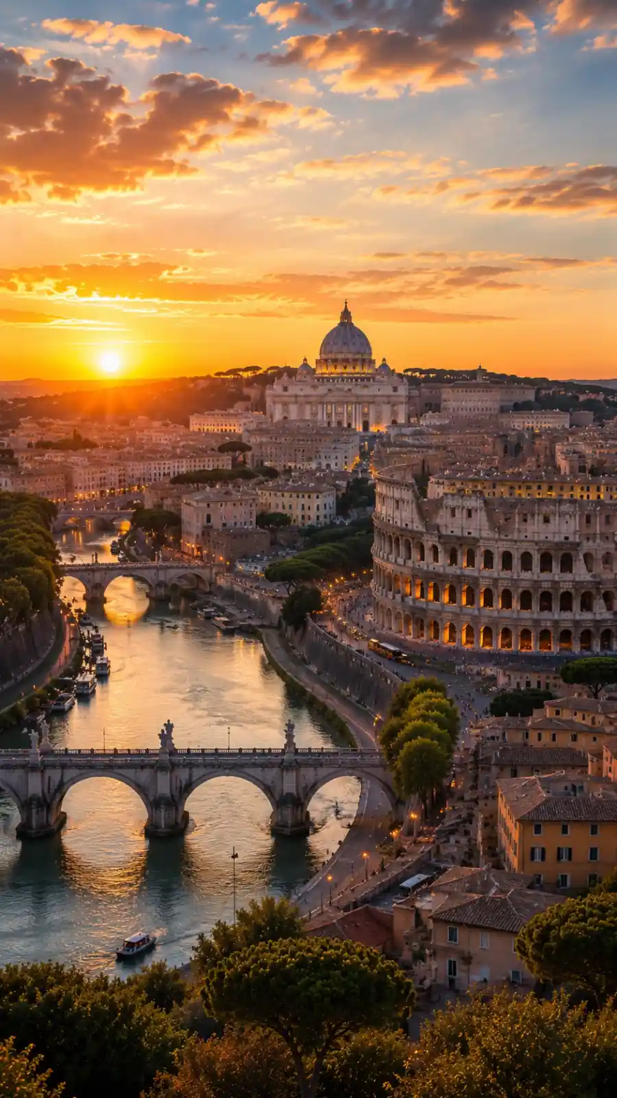 Roma — panorama sui luoghi iconici della Città Eterna